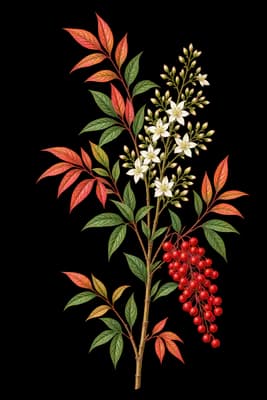 sacred bamboo botanical artwork