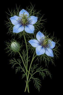 devil in the bush botanical artwork