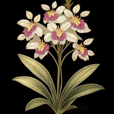fairy orchid botanical artwork