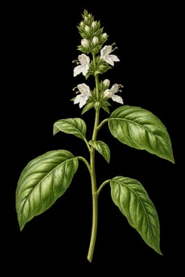 basil botanical artwork