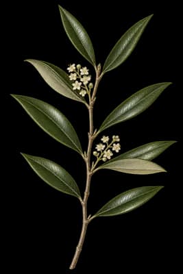 African olive botanical artwork