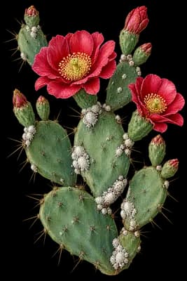 chenille pricklypear botanical artwork