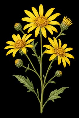 Small's ragwort botanical artwork
