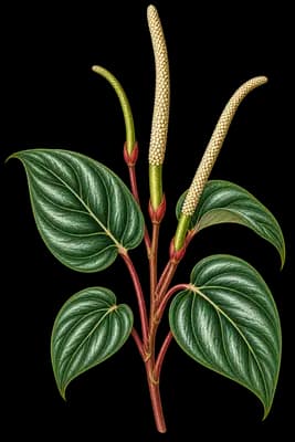 winged peperomia botanical artwork