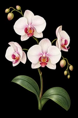 moth orchid botanical artwork
