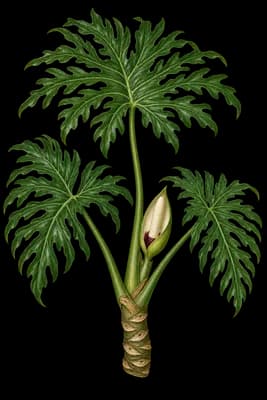 philodendron botanical artwork