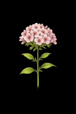 phlox botanical artwork