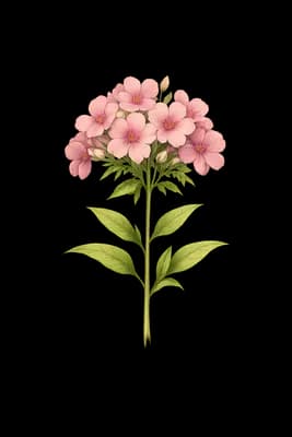 Alabama phlox botanical artwork