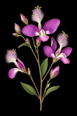 desert polygala botanical artwork