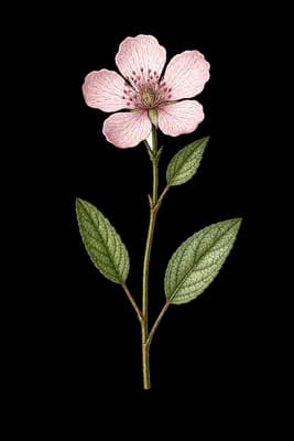 slender poreleaf botanical artwork