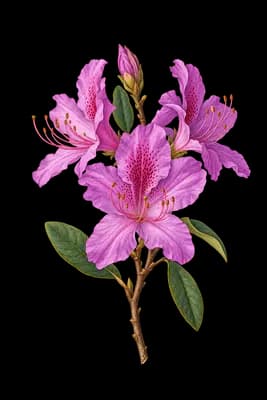 rhodora botanical artwork