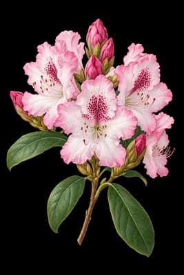 Cumberland rhododendron botanical artwork