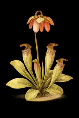 pitcherplant botanical artwork