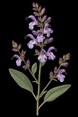 sage botanical artwork