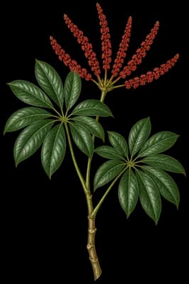 octopus tree botanical artwork