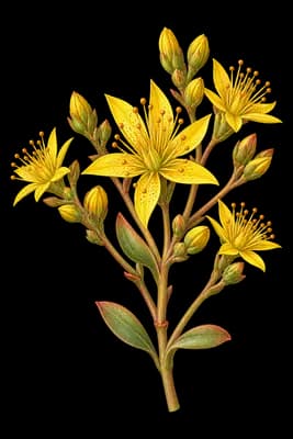 goldmoss stonecrop botanical artwork
