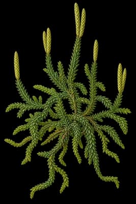 spiny spikemoss botanical artwork