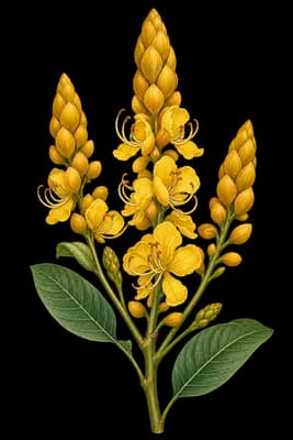 emperor's candlesticks botanical artwork