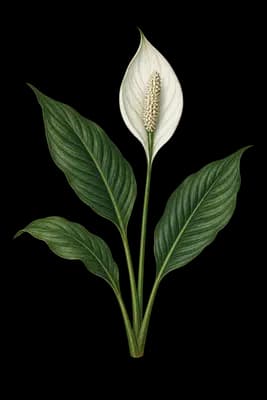 spathiphyllum botanical artwork