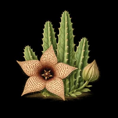 stapelia botanical artwork