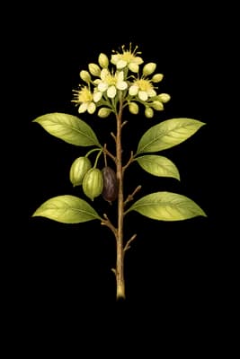 myrobalan botanical artwork