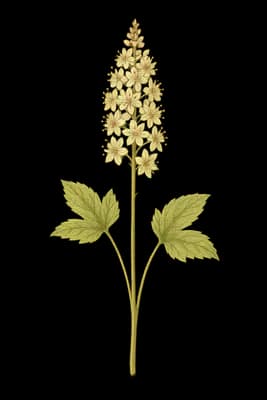 foamflower botanical artwork