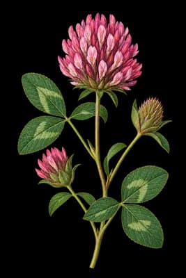 African clover botanical artwork