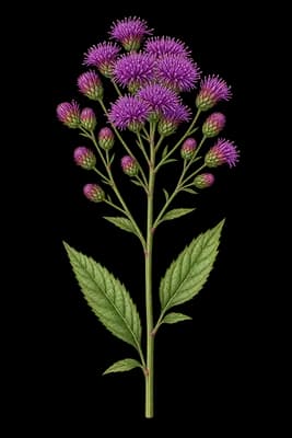 New York ironweed botanical artwork