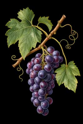 grape botanical artwork