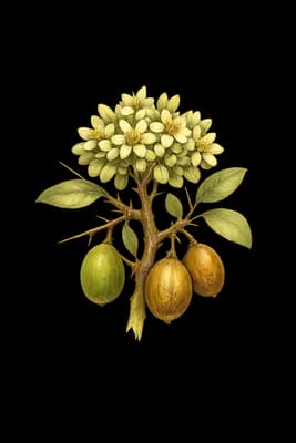 desert date botanical artwork