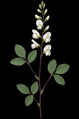 white wild indigo botanical artwork