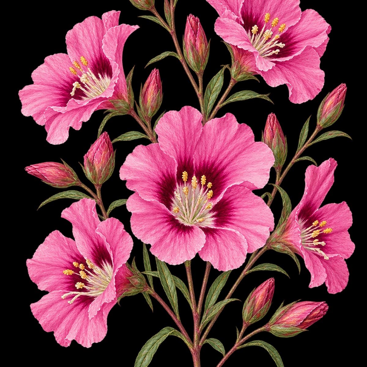 A botanical plate in progress